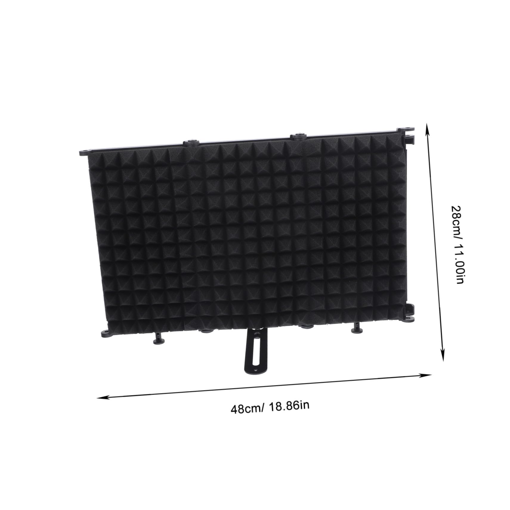 Filtre Anti-pop Micro Pliable 3 Panneaux Métalliques Réglables Mousse Haute Densité Pare-brise Micro pour Enregistrement Studio Isolation Sonore Instruments de Musique