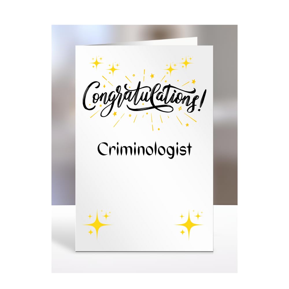 Congratulations Criminologist card, gifts for men, women, colleagues, boss, manager, son, daughter, grandson, presents for christmas, A5-243a_211 — image 1