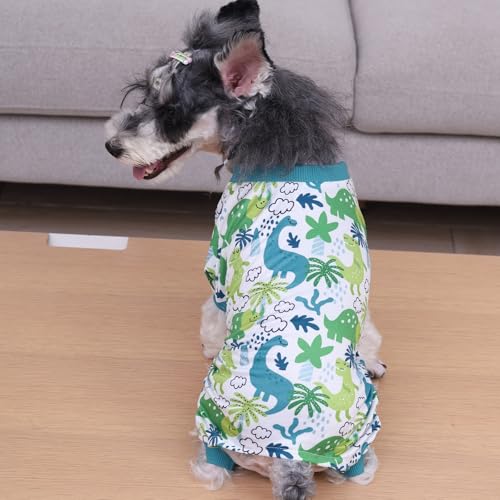 Image of CuteBone Small Dog Pajamas Shirt Stretchy Summer Puppy Pjs Soft Cat Onesies Pet Clothes for Daily Wear DA27L
