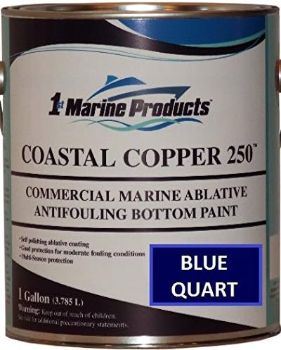 US Marine Products Coastal Copper 250 Ablative Antifouling Bottom Paint Blue Quart