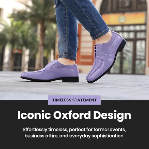 Image of Viotti 179, Casual Dress Oxford Shoes for Men, Satin Striped Lace-Ups, Men's Business Casual Leather & Satin Shoe, for All Formal Occasions