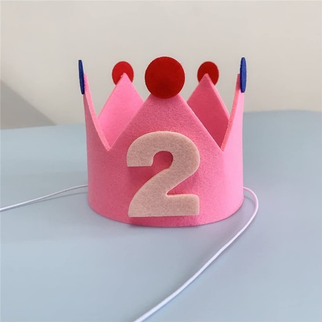 Corona De Cumpleaños De Tela Con Números Intercambiables 1-9 - Ajustable, Reutilizable, Para Fiestas Infantiles (Verde)