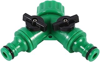 Divisor de tubos de mangueira de jardim, adaptador de 2 vias, adaptador de conector Y interruptor de mangueira de irrigação por gotejamento de irrigação de jardim, conector de torneira de 1,9 cm