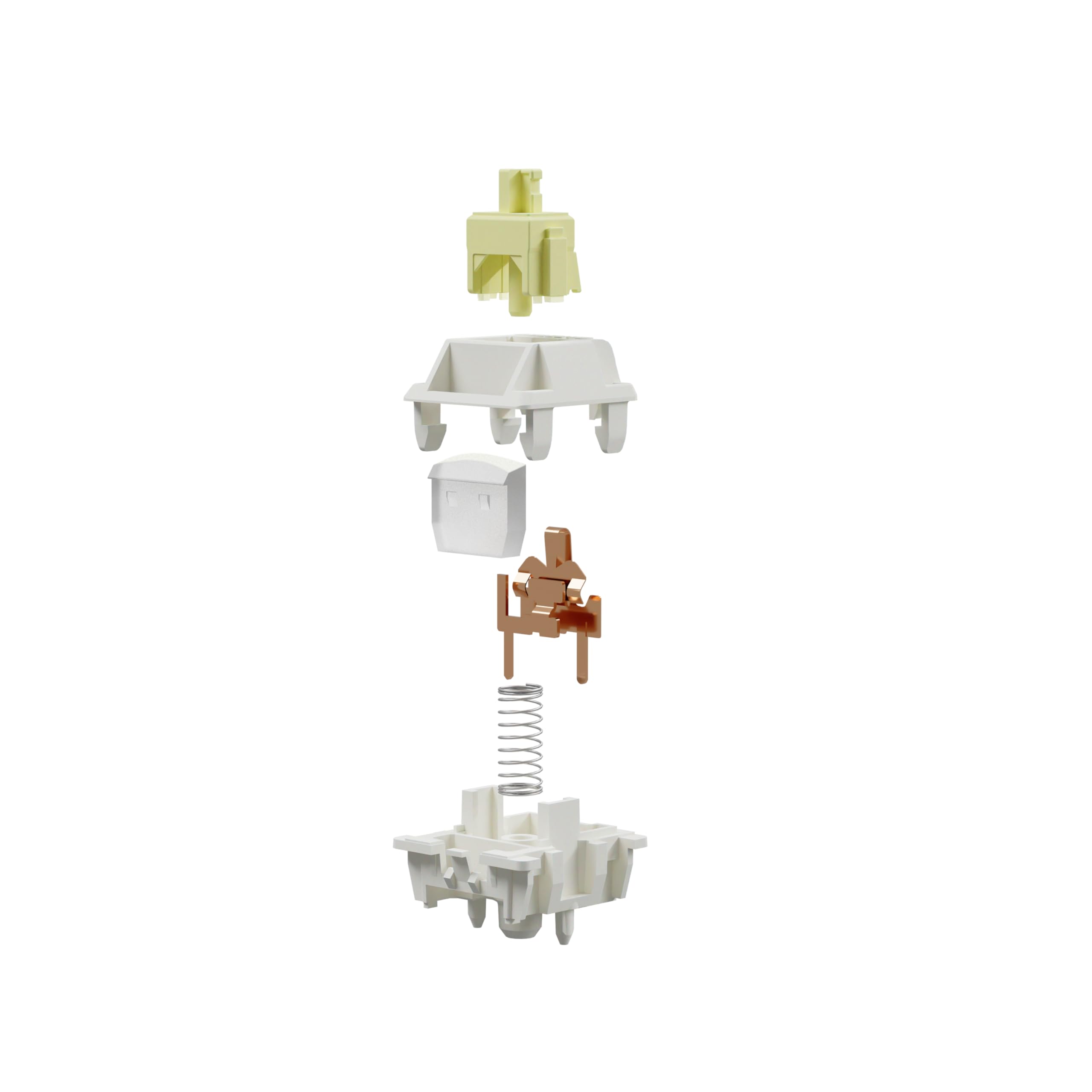kutethy GATERON Lot de 108 commutateurs de clavier linéaire silencieux pour clavier de jeu mécanique, 45gf, 5 broches, silencieux, pré-lubrifié, structure MX standard