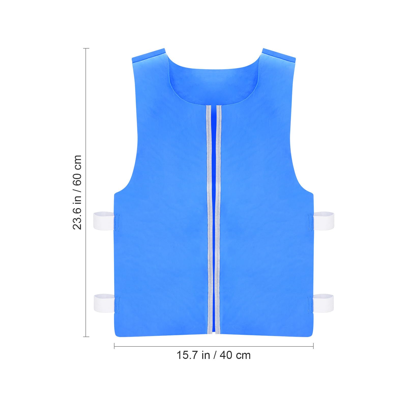 Gilet Rinfrescante Regolabile per Sport Estivi, Tessuto Innovativo Protezione Solare, per Operatori ad Alte Temperature Azzurro