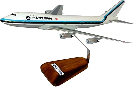 Boeing 747-200 B747 Eastern Airlines Model Scale 1/144 | handcrafted mahogany wood, painted, airplane model, desktop display, aviation gift