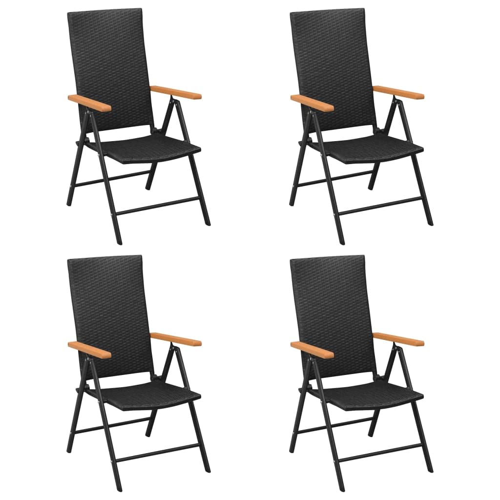 Terrassenmöbel Gartensofa Möbelsets Gartenlounge Set Loungemöbel 5-TLG. Garten-Essgruppe Schwarz und Braun