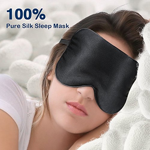 Natural Silk Eye Mask, professionally-made Sleep Mask Sleep Blindfold by Paitree, super-smooth e delicato sulla pelle occhio ombra mascherina per dormire