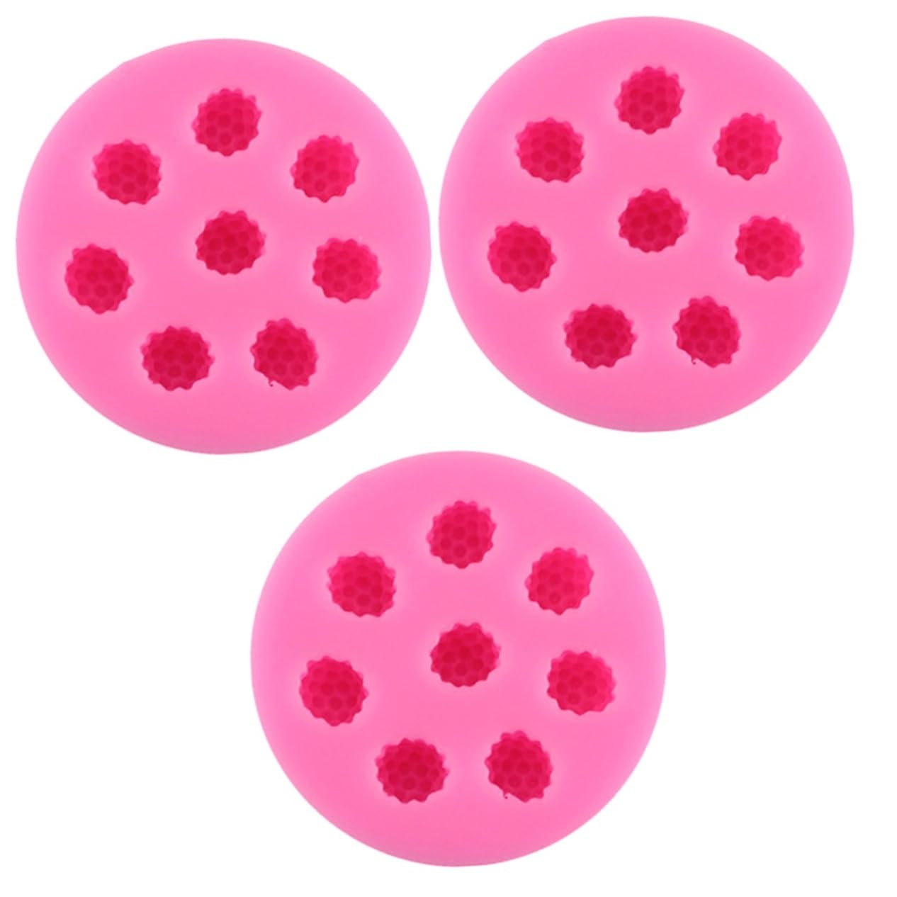 Alipis Lot De 3 Moules À Gâteaux En Silicone À 8 Compartiments Antiadhésifs Et Faciles À Démouler Pour Fondant Chocolat Et Dessert