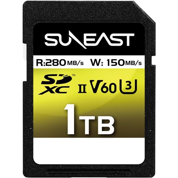 SUNEAST Tarjeta SDXC UHS-II V60 hasta 280 MB/s U3 4K UHD Ultimate PRO Tarjeta de memoria profesional