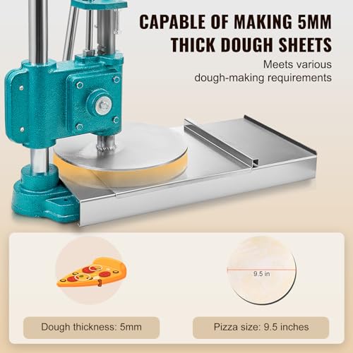 Vevor MANUAL PIZZA DOUGH PRESS MACHINE 24 CM Manual Pizza Dough Press Machine, 9.5Inch/24Cm Household Pizza Pastry, Stainless Steel Pizza Presser, Commercial Chapati Sheet Pizza Crust Press Plate thumb #3