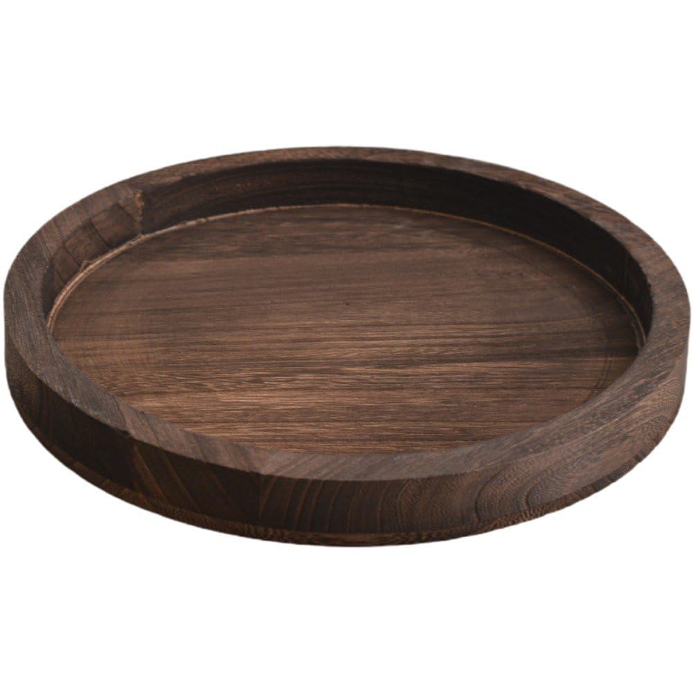 Plateaux ronds en bois massif de décoration de table haut de gamme