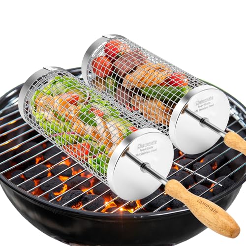 Chenovate Rolling Grill Baskets