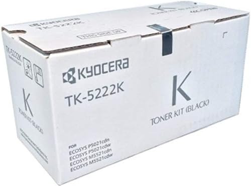 KYOCERA Cartucho de tóner TK5222K, f 50215521, rendimiento de páginas 1200, BK