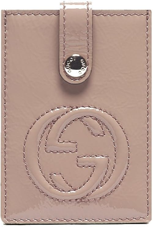 Gucci Soho 338331 - Porta biglietti da visita in pelle verniciata, colore:  rosa chiaro : Amazon.it: Valigeria