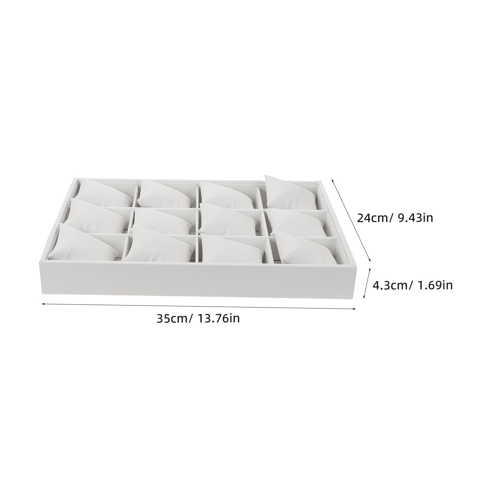 Gatuida Plateau de Rangement Bijoux en Pu avec Coussins Confortables pour Colliers et Bracelets
