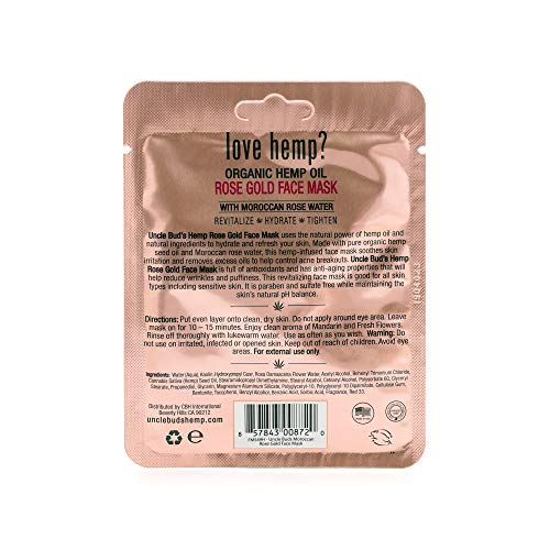 Rose Gold Face Mask With Moroccan Rose Water And Pure Organic Hemp Seed Oil thumb #7