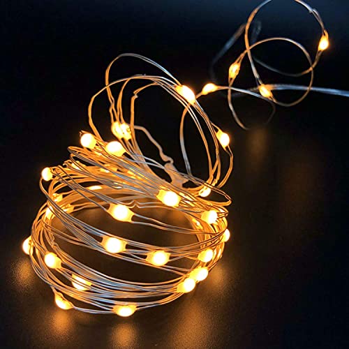 Image of Homesake 50 LED Fairy Lights for Room Decoration Battery Operated String Lights for Home Decor, Diwali Decoration for Home, Festive Decor Items, Led Lights for Decor, Warm White (5 M-Set of 2)