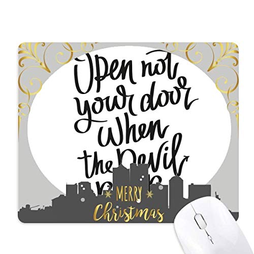 Tapis de souris en caoutchouc Open Not Your Door tapis de bureau antidérapant