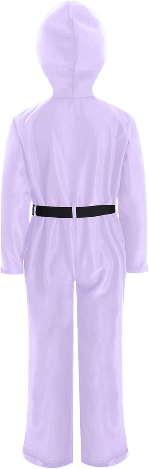 Kids Boys Girls One Piece Ski Suit Waterproof Snowsuit Overalls Snowboard Jumpsuit Coverall Light Purple 10 Years