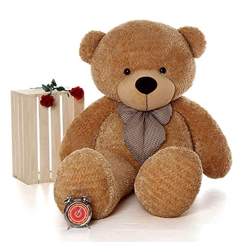 Image of HUG 'n' FEEL SOFT TOYS Long Soft Lovable Huggable Cute Giant Life Washable Child Safe Teddy Bear Plush & Stuffed Toys (5 Feet, Brown)