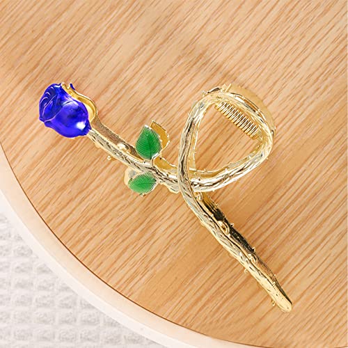 3 Pcs Large Metal Hair Clips Tulip Hair Clips Rose Flower Claw Clips Women for Straight Curly Long Hair Thicken Hair - Image 4