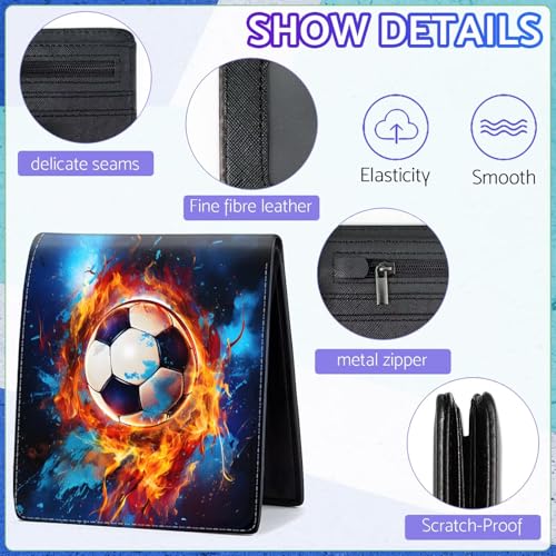 Image of Boys Wallet for Kids, Cool Kids Wallet for Boys Ages 8-10 9-12 11-15, Funny Soccer Leather Bifold Rfid Blocking, Coin Pocket Id Window for Teen Men Youth Guys Birthday Christmas Gifts