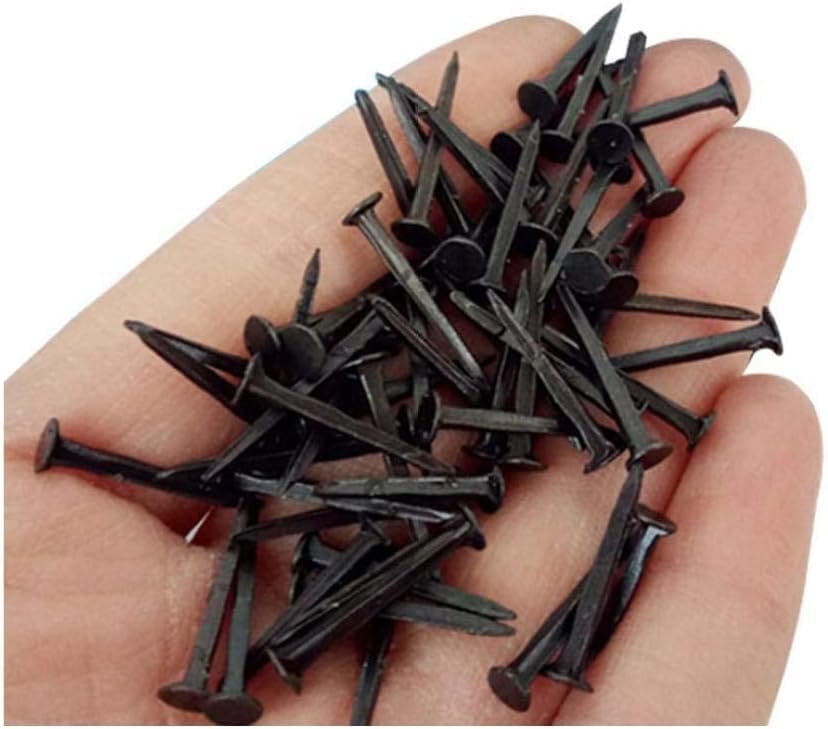 Clavos surtidos para madera, clavos pequeños de hierro negro de 13 mm, paquete de aproximadamente 100 gramos miniatura 1