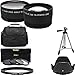 OPTURA HD Adapter Ring (67mm) with Tele/Wide Lenses + 3 Filters + Case + Hood + Kit for Canon PowerShot SX530, SX540 & SX60 HS Camera