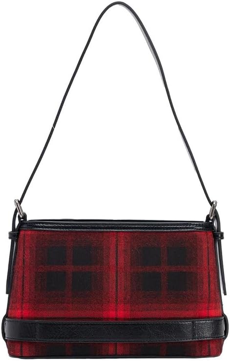 URBAN REVIVO Women's 2025 Fall Punk Plaid Underarm Shoulder Bag - Image 3