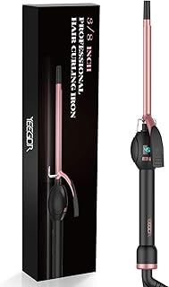 YEEGOR Small Curling Iron for Short Hair 3/8 Inch, Thin Short Hair Curling Iron with LCD Display Adjustable Heating Settin...