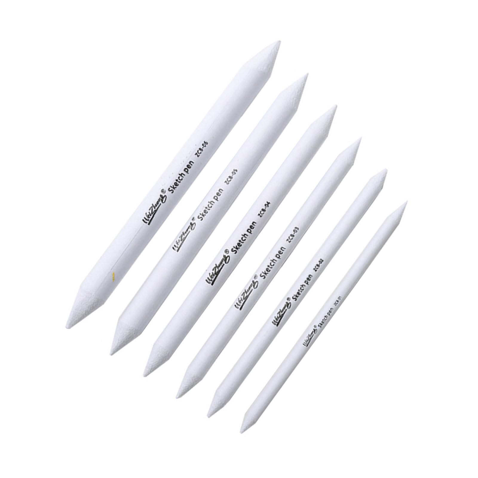 STDEV Art Blenders Paper Blending Stumps and Tortillions Sketch Art Drawing Art Blender Stick Tortillions Sandpaper Pencils Paper Art Blender, 6 White