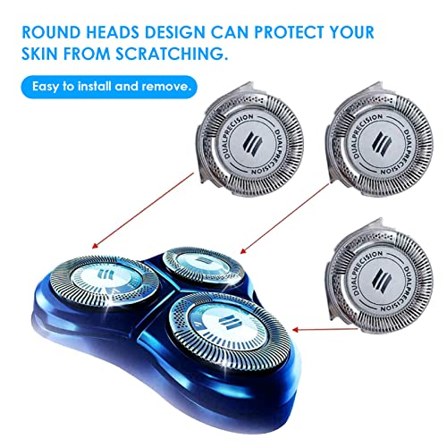 Domary Substituição De Lâminas De Barbear De 3 Peças Para Philips No-Relco R-Azor HQ8 Dual-Precision