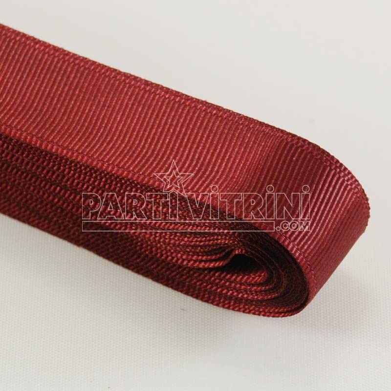 PARTİ VİTRİNİ Bordo Grogren Kurdela 2 Cm. X 10 Metre (bordo)