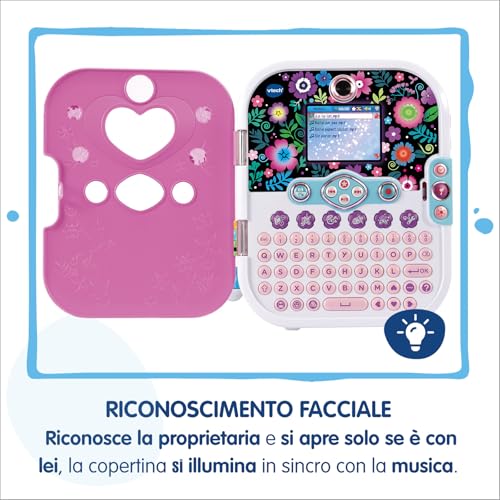VTech KidiSecrets Selfie Music 2.0, Diario Segreto Interattivo per Bambini con Doppia Fotocamera e MP3, Diario Elettronico con Schermo a Colori e Tastiera, Lingua Italiana, Batterie Incluse, 6-12 Anni - 4