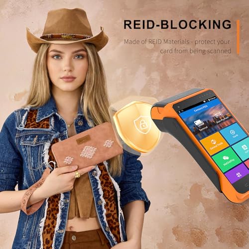 Image of Wrangler Wristlet Wallet, Women Clutch Purses RFID Blocking with Aztec Boho Western Wrist Strap, Wristlet Purse with Zipper Pocket Card Holder for Women Girls Casual Travel Daily, WG310-W006DPK