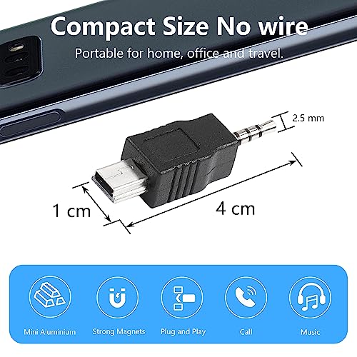 SinLoon Mini USB to 2.5mm Jack Audio Adapter 5pcs 4 Ploe 2.5mm Male to Mini USB Male Car AUX Audio Out Converter for Headphone Adapter Active Clip Microphone (Mini USB to 2.5mm Jack) - Image 4
