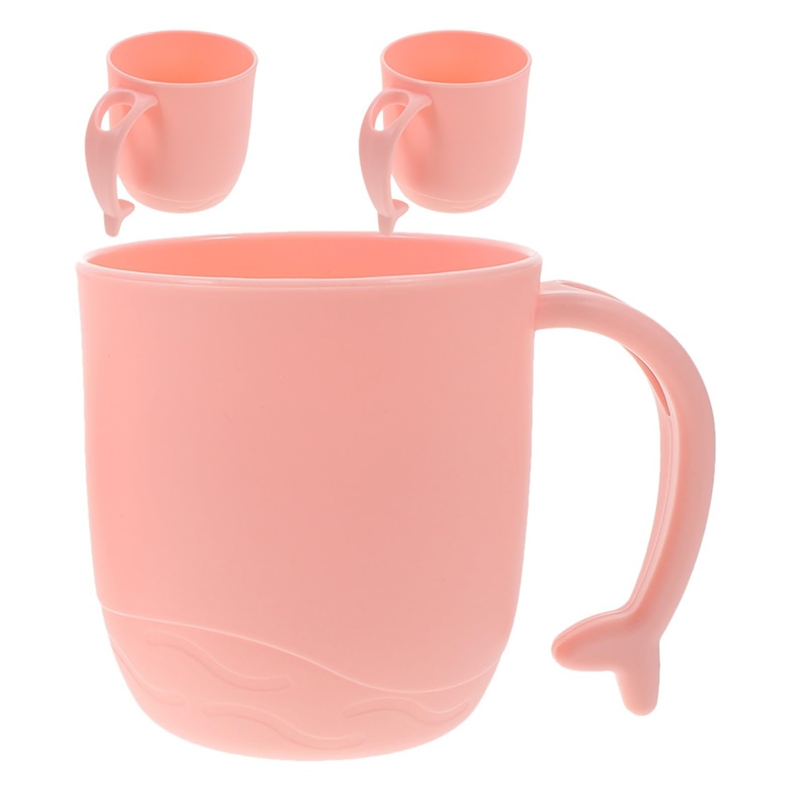 3 Tazze for collutorio, for spazzolino in plastica con Manico per Spazzolini e Dentifrici | Bicchiere da bagno rotondo leggero for riporre la tazza di lavaggio a casa in viaggio