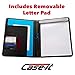 Case-it Business Meeting Padfolio | Professional Portfolio with Letter Size Writing Pad, Black (PAD-20)