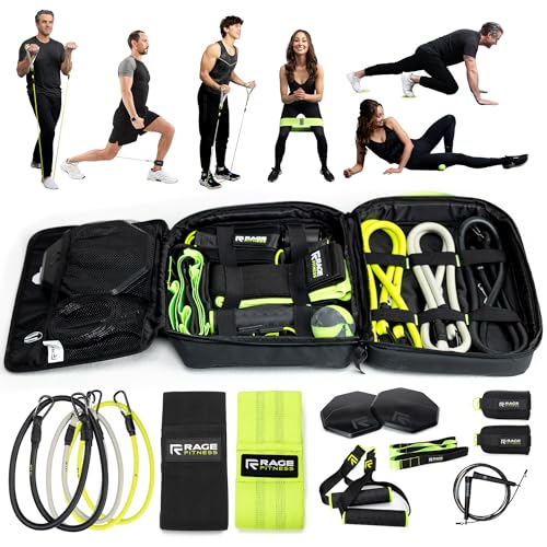 Ex Kit Home Gym Equipment with Carry Bag - 10Pcs Resistance Bands...