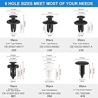 QIIYCCE 120PCS Car Clips & Plastic Rivets - 6 Popular Sizes, Fits Bumpers, Fenders & Most Car Models, Ideal for Body Fixing & Replacement — image 2