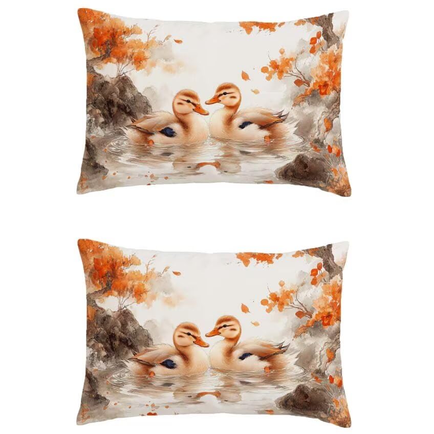 Pillow case gift M-435 lot de 2 housses de coussin fleuries pour la maison