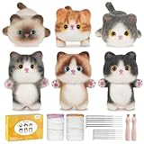 iptek Needle Felting Kit,6Pieces Cats Making Wool Needle Felting Starter Kit with...