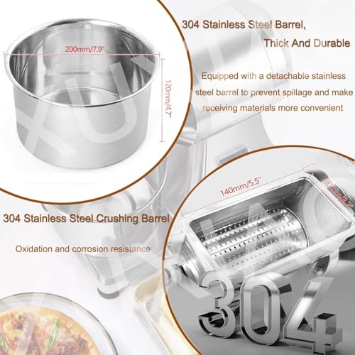 Rallador eléctrico de queso de 550W de acero inoxidable miniatura 3