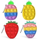 🍍【KOMPAKT】 Das Mini-Pop-Spielzeug-Design eignet sich perfekt zum Anbringen an Autoschlüssel, Rucksack, Wasserflasche und vielem mehr. Dieses Zappelspielzeug-Set wird mit 1 Schlüsselanhänger geliefert, um Stress und Angst unterwegs abzubauen. Sie können in einem Auto, Bus oder Flugzeug, in einem Restaurant oder in der Schule spielen.