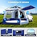 SUV Tents for Camping, Car Tents for Camping 4-6 People, PU 3000mm Waterproof SUV Tent Attachment Tailgate Tent for Car, Spacious Space 8.2'L x 8.2'W x 7.2'H with 2 Awnings & Double Door