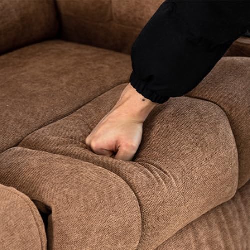 Sillón ergonómico reclinable marrón con masaje miniatura 7