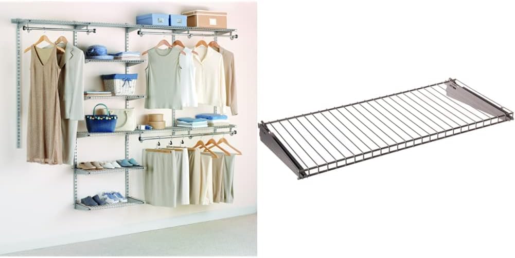 Rubbermaid Closet Storage Bundle with Shelving Kit and