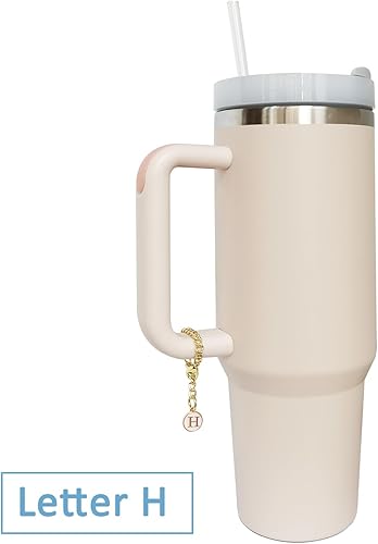 Miniatura 4 de Accesorios de dije de letra para vaso Stanley, 2 unidades, identificación con inicial de nombre, personalizable, para vaso Stanley