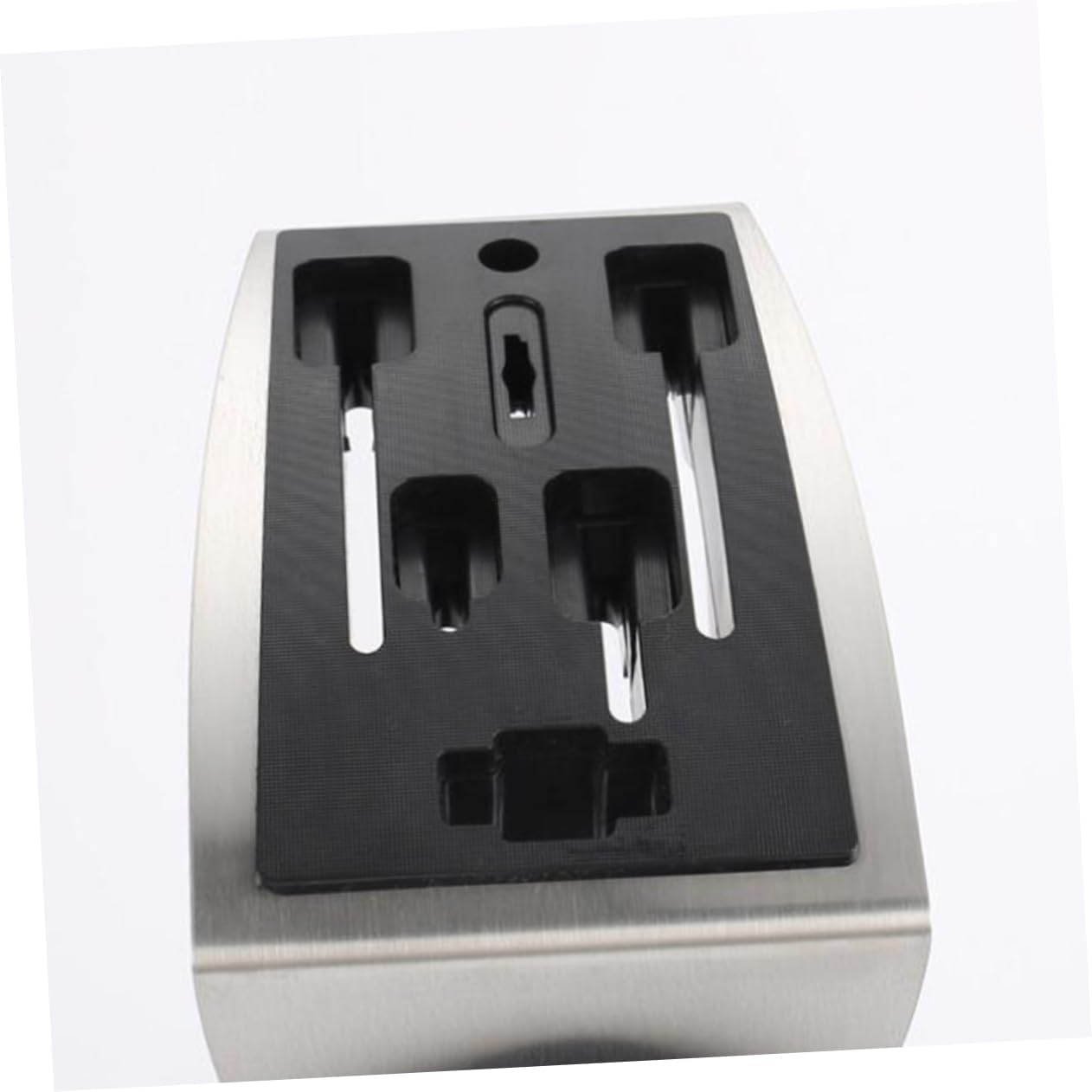 Slot Transparent Acrylic Knife Holder Tilted Design for Kitchen and Outdoor Use Knife Organizer for Easy Access and Safe Storage